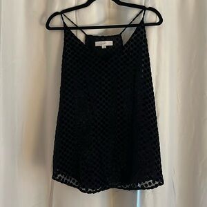 Loft shirt. Size M. Black. Velvet polka dots.